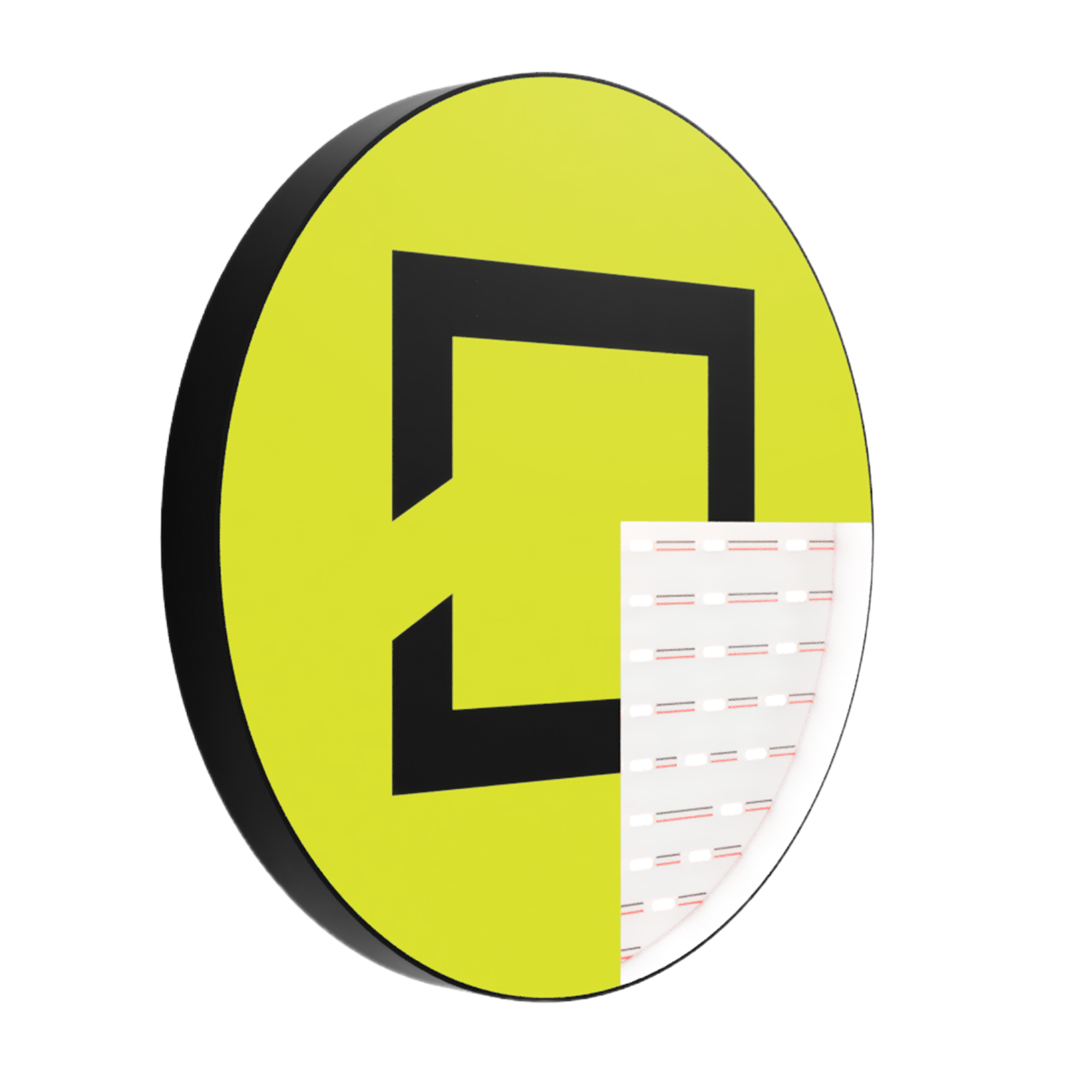 Leuchtkasten Rund mit Scheibe einseitig