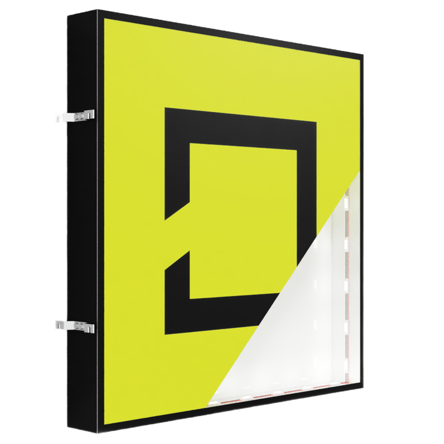 Leuchtkasten mit Scheibe Beidseitig